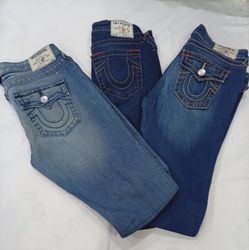 CR8904 VINTAGE TRUE RELIGION LADIES FLARE JEANS
