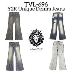 Y2K Unique Denim Jeans (TVL-696)