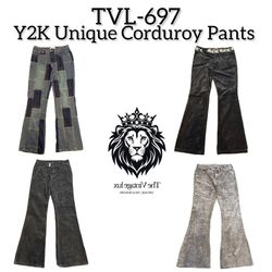 Y2K Unique Corduroy Pants (TVL-697)