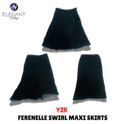 Y2K Ferenelle Swirl Maxi Skirts - EV1005