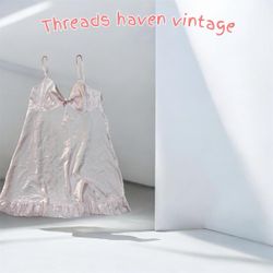 TH # 131 Vintage Inspired Silk Lace Mini Dress – E..