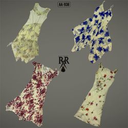 Y2K Iconic Girl Floral Summer Dresses (AA-938)