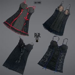 Y2K Black Gothic Baby Dolls (AA-940)