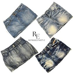 Y2K NYC IT GIRL DENIM MINI SKIRTS RE-3355