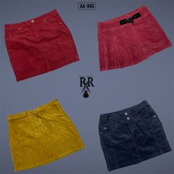 Y2K IT Girl Corduroy Mix Skirts (AA-945)