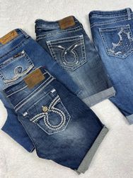 Y2k mid denim shorts