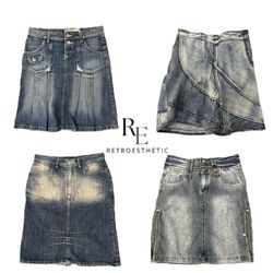 Y2k NYC IT GIRL DENIM MIDI SKIRT RE-3360