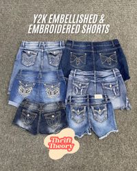 Y2K Embellished & Embroidered Shorts - (04/06)