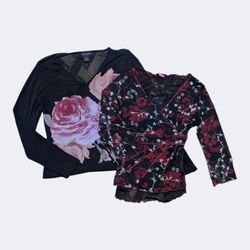 Y2k going out sheer mash top