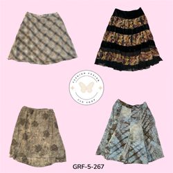 Elegant Abstract Print Skirt | Premium Poly Soft F..