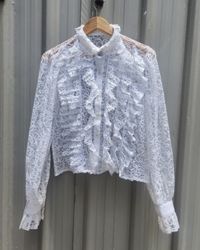 Upcycled Lace Cropped Blouse