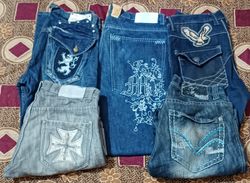2000s Men Emroided Jean Pant