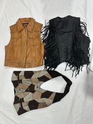 Y2K Leather Vest Coat B#137