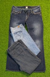 6045 - Unbrnded straight and Flare Jeans