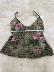 Upcycled Y2K Mesh Cami Tops