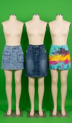 Jupes en denim Y2K mini et midi VL 19