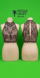 Y2K Beaded 100%Silk &Mix Blouse