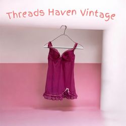 TH # 146 Elegant Babydoll Dress – Lace Trim Sleepw..