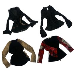 Top vintage noir boho et gothique