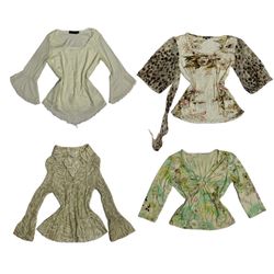 Y2K Aesthetic Dream: Vintage Bell-Sleeve Collectio..