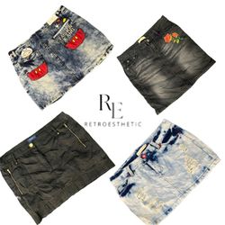 Y2K Paris Hilton Era Girl Denim Mini Skirt RE-3371