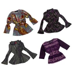 Artsy Chic Purple Mixed Tops Collection