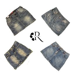 Y2K Era Cyber Girl Denim Mini Skirts RW2099