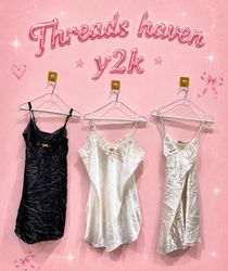 Robe en soie Y2K vieille des années 2000 et robe à..