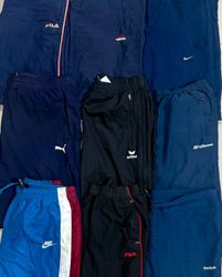 Branded Nylon Baggy Track Pants