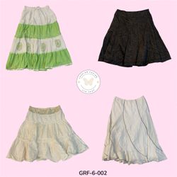 Boho Cotton Maxi Skirt for Women – Flowy, Comforta..