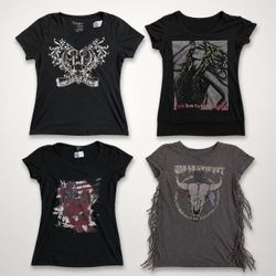 Y2k Black Graphic T-Shirts