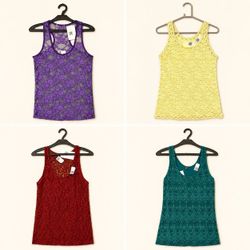 Y2k Lace Crush Camis