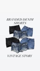 Branded Denim Shorts