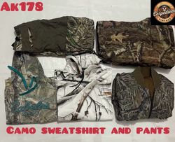 Camo sweatshirt and pants ak178