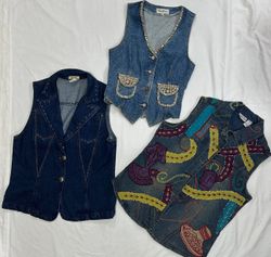 Y2K Denim Vest Coat B#138
