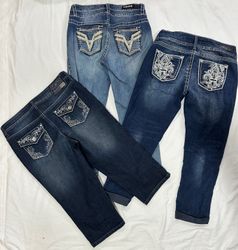 Y2K Embellish Capri Jeans B# 143