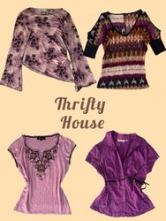 Just £4PP; Galactic Grape Y2k Tops(TH/457)
