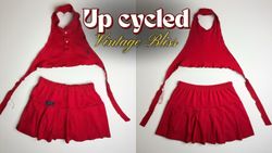 UpCycled Ralph Lauren Halter Pleated Skirt Set