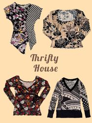 Y2K Eclectic Print Tops(TH/460)