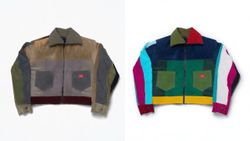 Up Cycled Dickies Multi-Color Patchwork Corduroy Z..