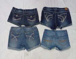 CR8957 UPCYCLED Y2K MINI DENIM SHORTS