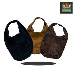 Upcycled Suede Hobo Bag