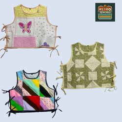 Upcycled Both-Side Opening Quilt Gilet