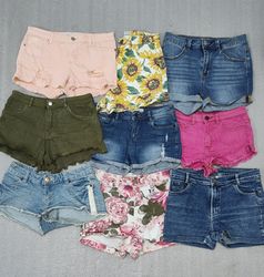 Denim mini shorts