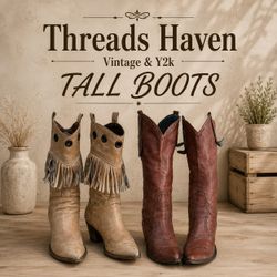 TH# 005 Vintage Tall Boots – Timeless Western Eleg..