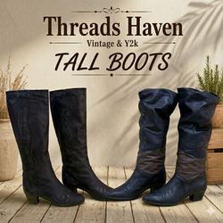 TH# 008 Western-Inspired Tall Boots – Vintage Y2K ..