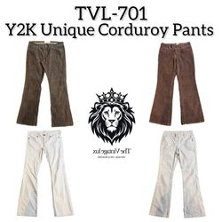 Y2K Unique Corduroy Pants (TVL-701)