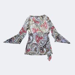 Y2K Printed Long Sleeve Blouse Fairycore Aesthetic..