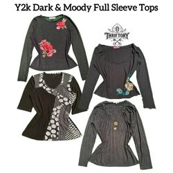 Y2K Dark and Moody Printed Full sleeves Tops TY-04..