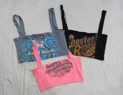 CR8991 UPCYCLED HARLEY & MUSIC TOPS